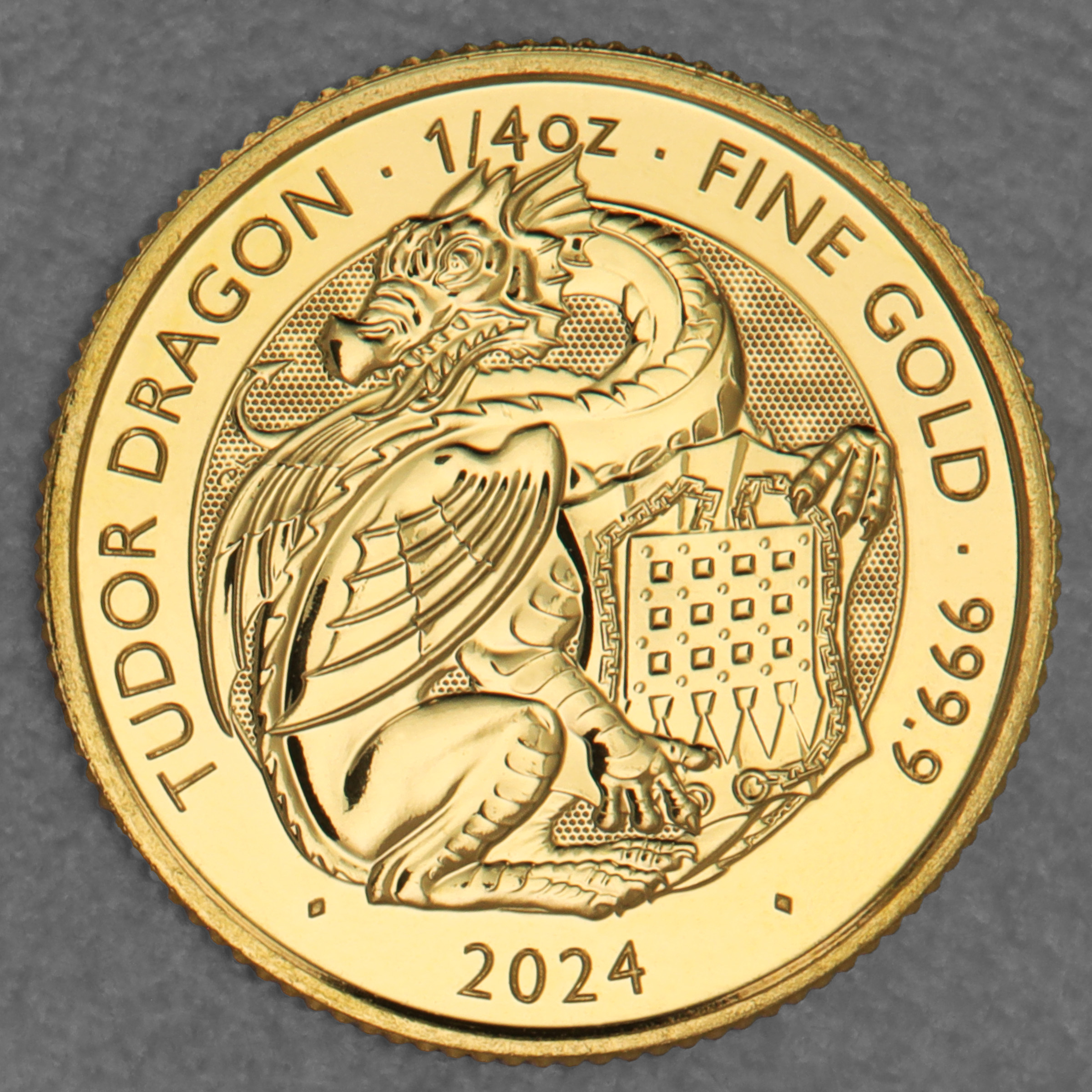 Goldmünze 1/4oz "Tudor Dragon" 2024 Royal Tudor Beasts (Großbritannien) - Hauptansicht