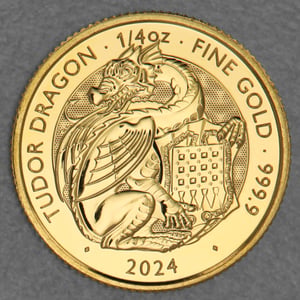Goldmünze 1/4oz "Tudor Dragon" 2024 Royal Tudor Beasts (Großbritannien) - Hauptansicht
