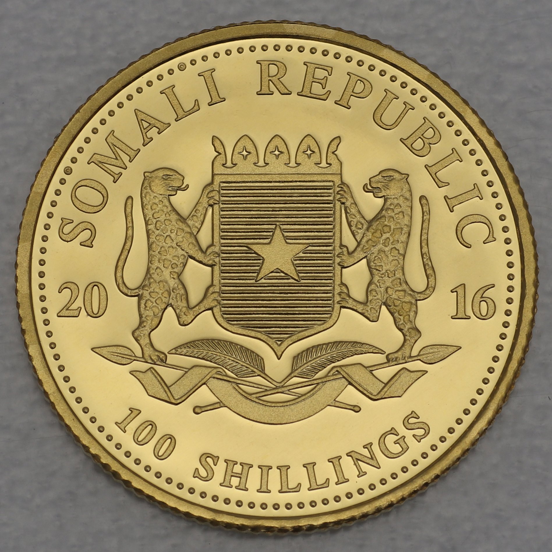 Goldmünze 1/10oz "Elefant" 2016 African Wildlife (Somalia) - Detailansicht 1