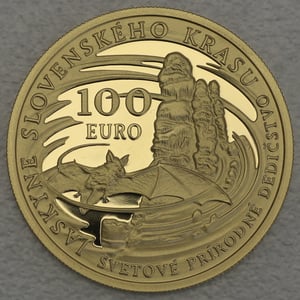 Goldmünze "100 Euro" 2017 Die Höhlen des Slowakischen Karstes (Slowakei) - Miniaturansicht 1
