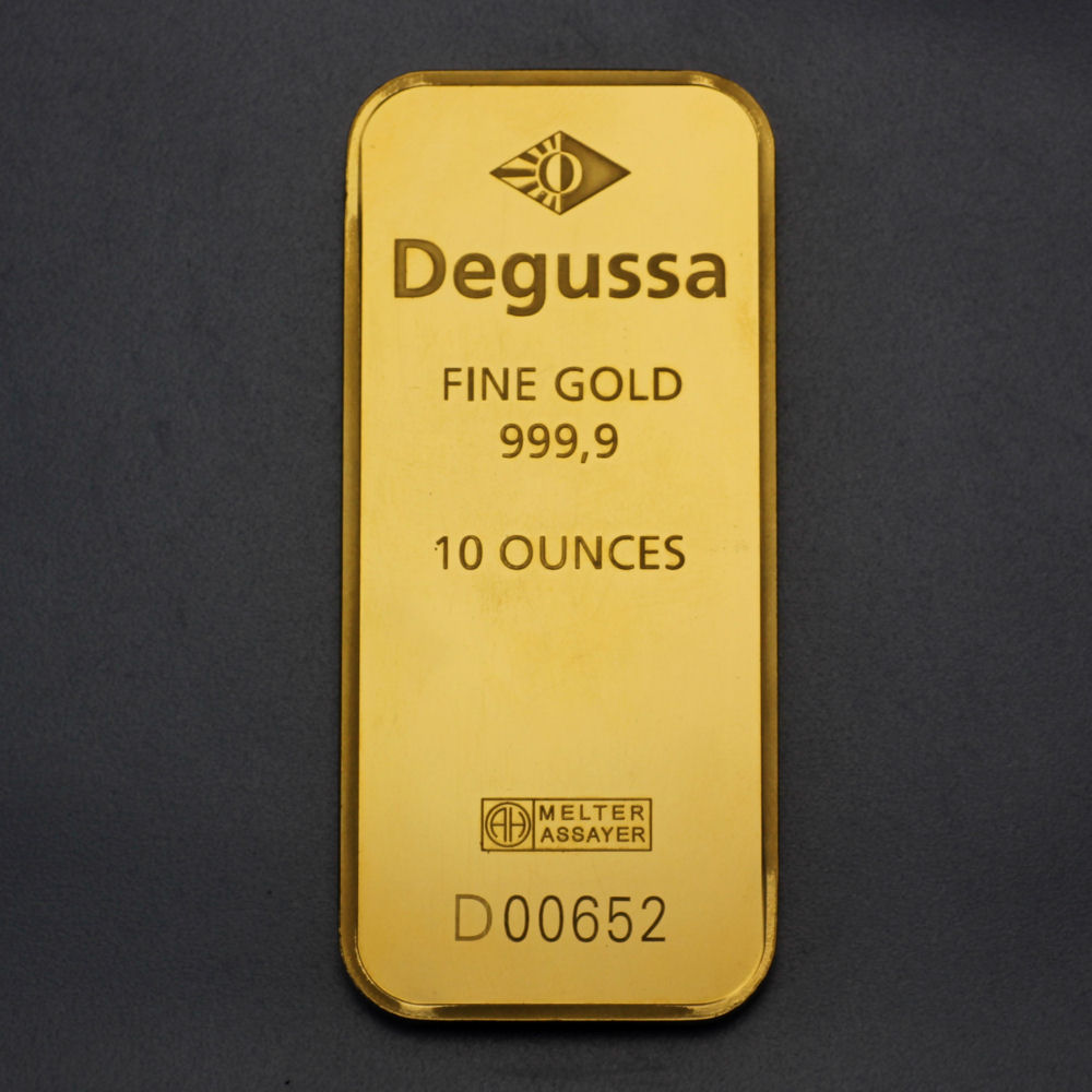 Goldbarren 10oz DEGUSSA Resale - Hauptansicht