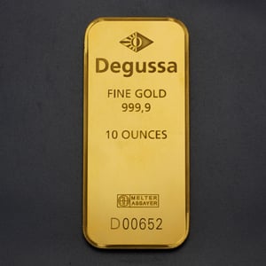 Goldbarren 10oz DEGUSSA Resale - Hauptansicht