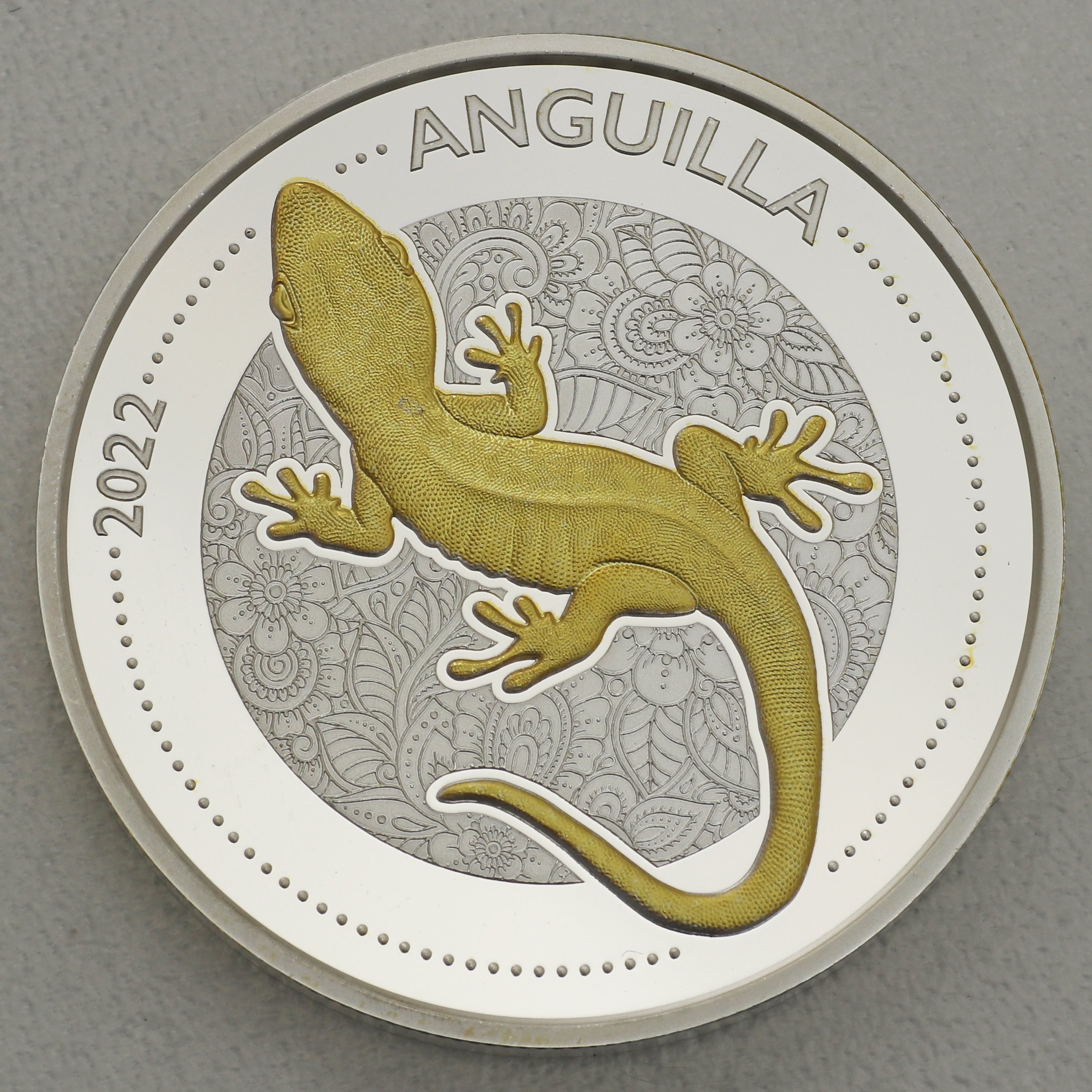 Silbermünze 1oz "Gecko" 2022 (vergoldet) Eastern Caribbean 8 (Anguilla) - Hauptansicht