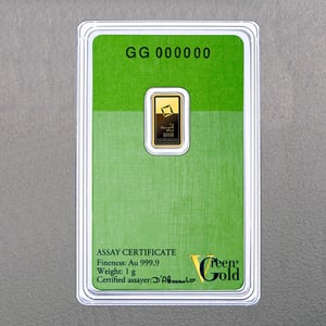 Goldbarren 1g "Green Gold" VALCAMBI (999,9 Au) - Hauptansicht