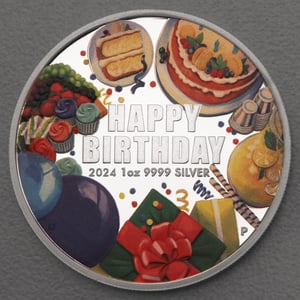 Silbermünze 1oz "Happy Birthday" 2024 (PP) (Australien) - Hauptansicht