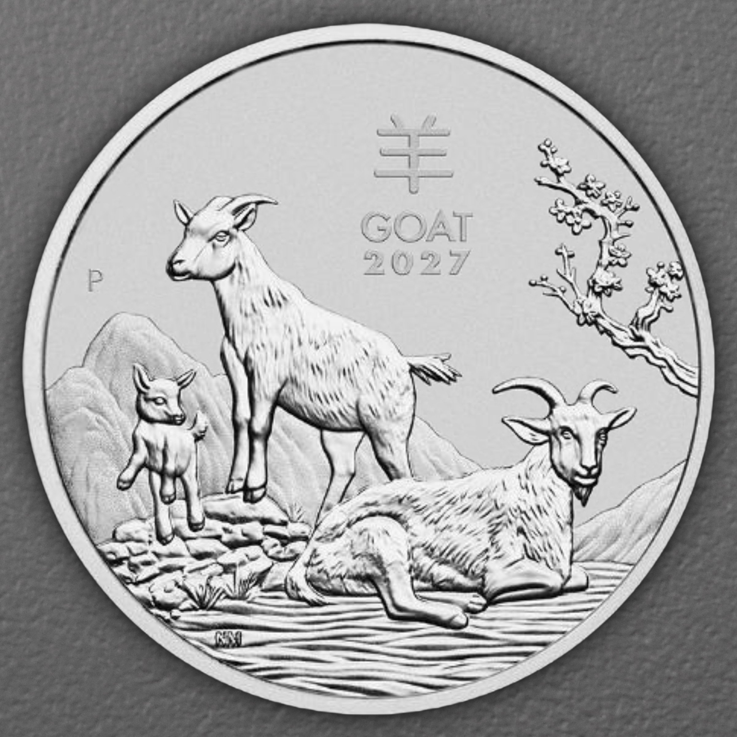 Silbermünze 1kg "Ziege" 2027 Lunar III – Year of the Goat (Australien) - Hauptansicht