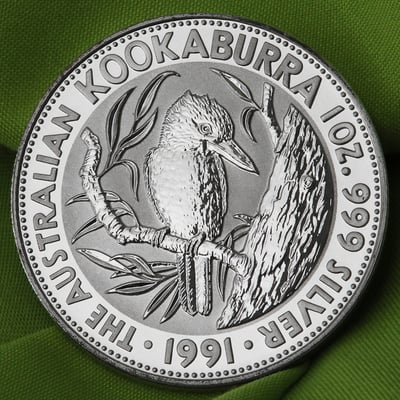 Silbermünze 1oz "Kookaburra" 1991 (Australien) - Miniaturansicht 5