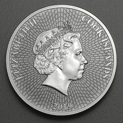 Silbermünze 1oz "Silver Star" 2019 Fehlprägung (Cook Islands) - Miniaturansicht 2