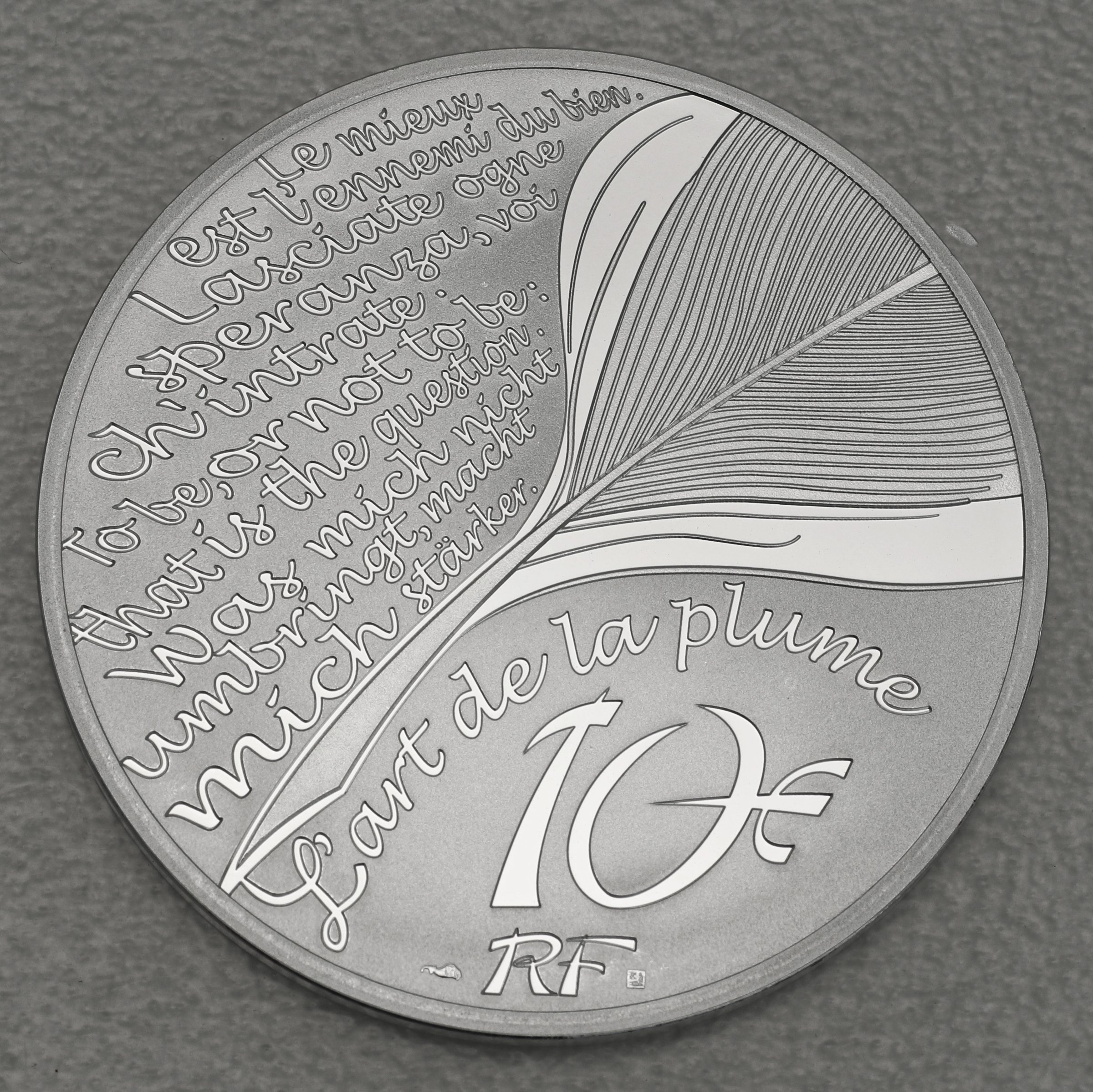Silbermünze 10 Euro "La Fontaine" 2021 (PP) (Frankreich) - Detailansicht 1