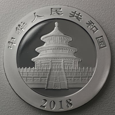 Silbermünze 30g "Panda" 2018 (China) - Miniaturansicht 2