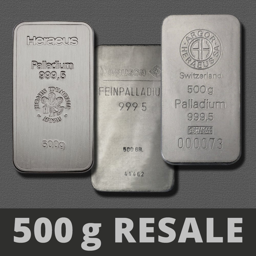 Palladiumbarren 500g "Resale" - Hauptansicht