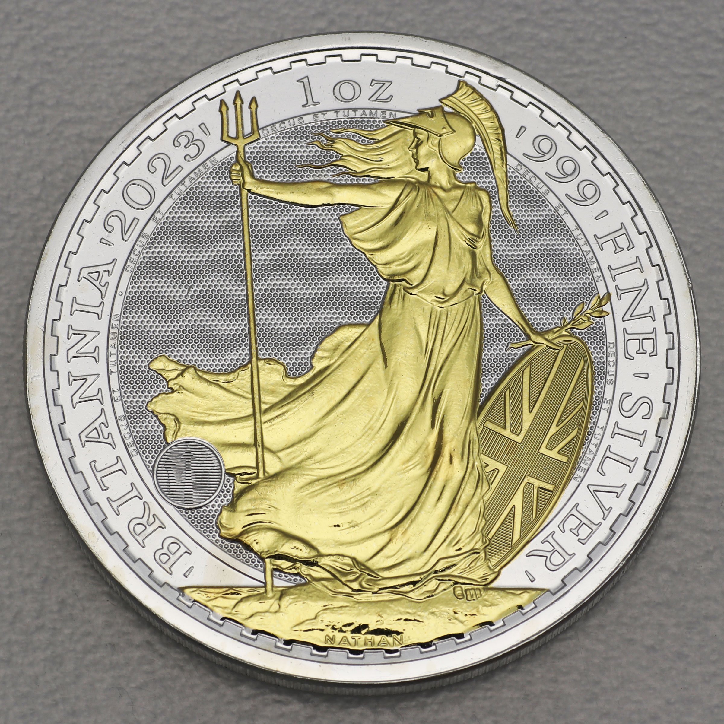 Silbermünze 1oz "Britannia" 2023 (vergoldet) (Großbritannien) - Hauptansicht