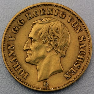 Goldmünze 20 Mark "Johann" 1873-E J.259 (Sachsen) - Hauptansicht