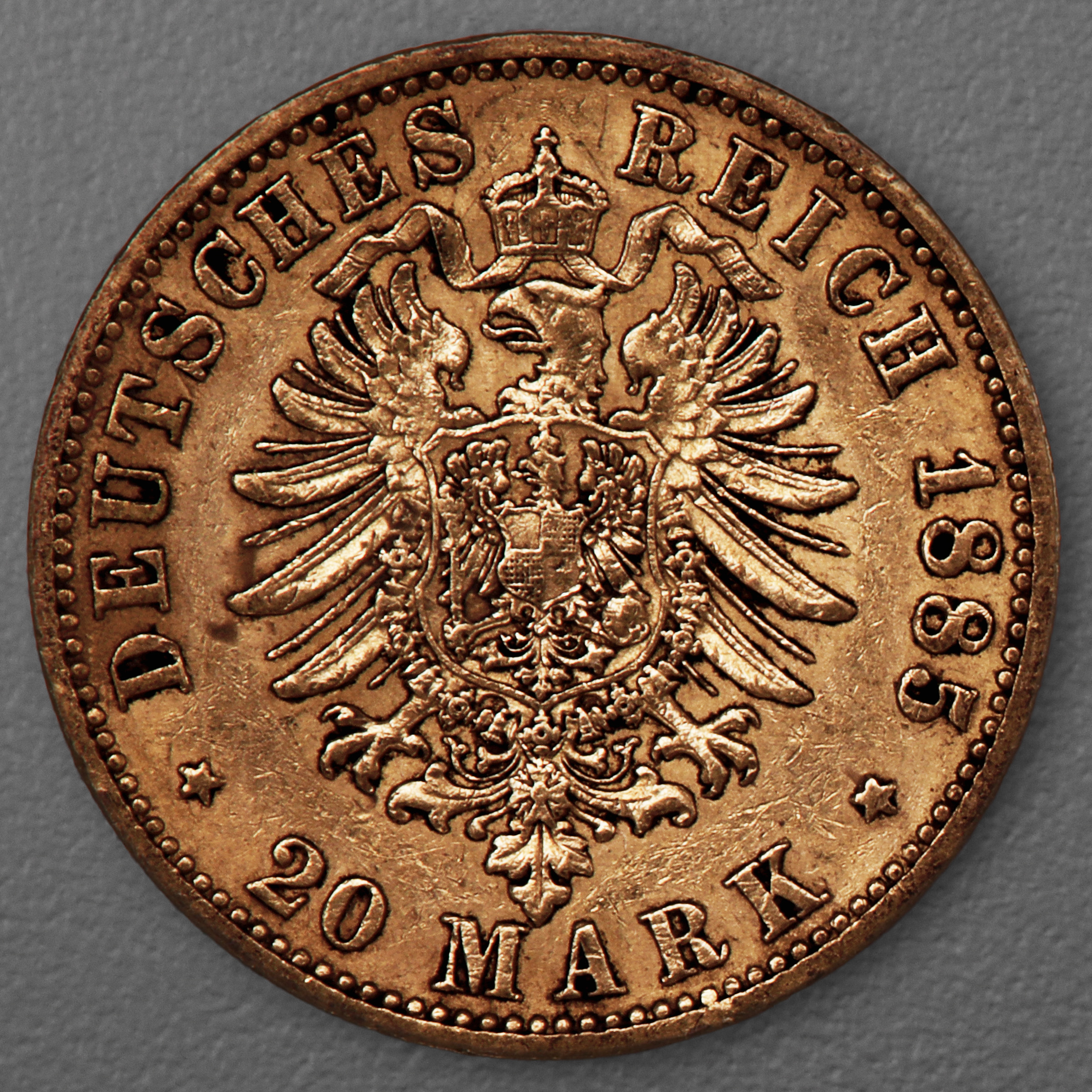 Goldmünze 20 Mark "Wilhelm I." 1885-A J.246 (Preußen) - Detailansicht 1