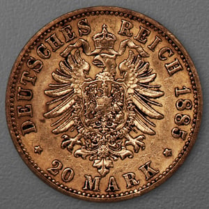 Goldmünze 20 Mark "Wilhelm I." 1885-A J.246 (Preußen) - Miniaturansicht 2