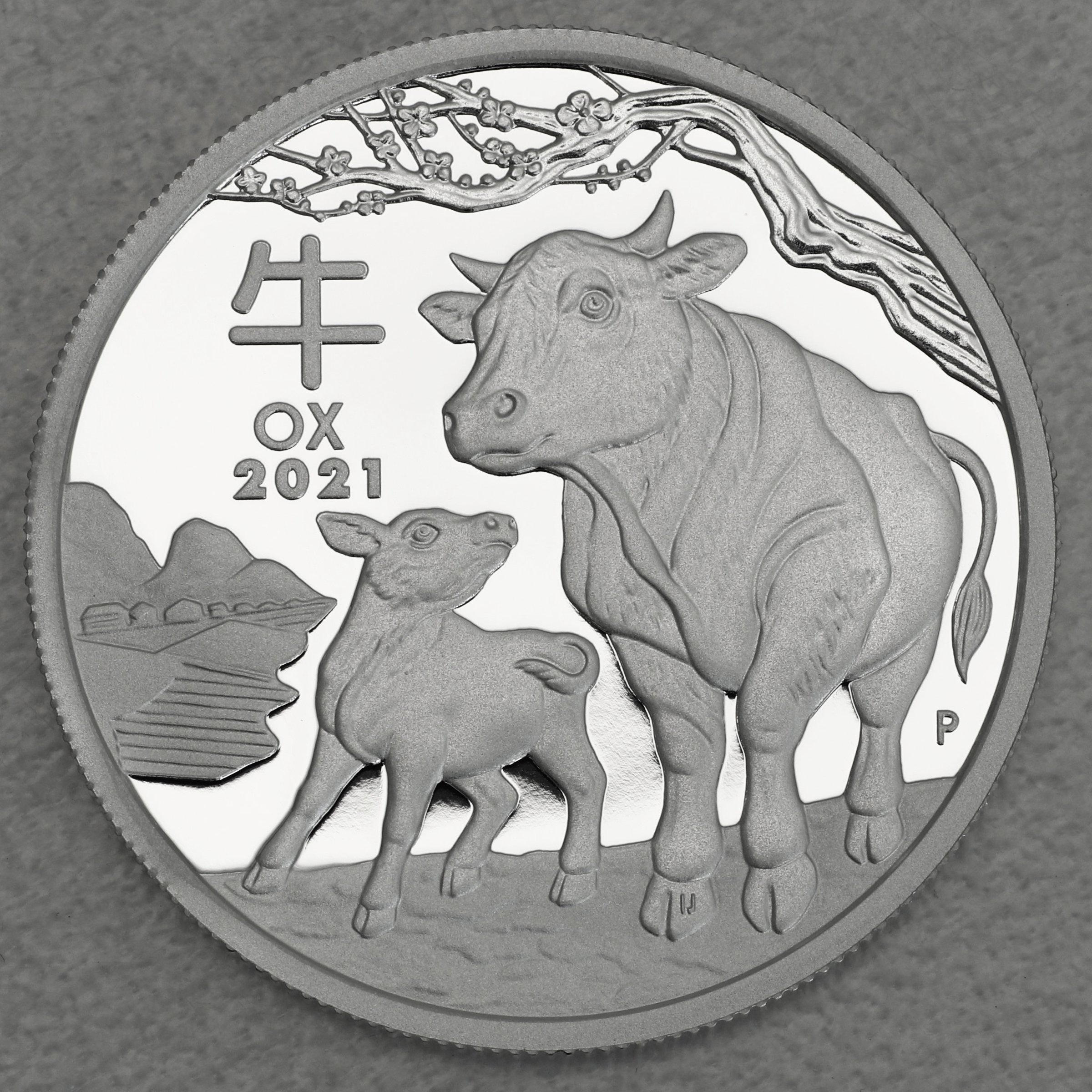 Silbermünze 1/2oz "Ochse" 2021 (PP) Lunar III – Year of the Ox (Australien) - Hauptansicht