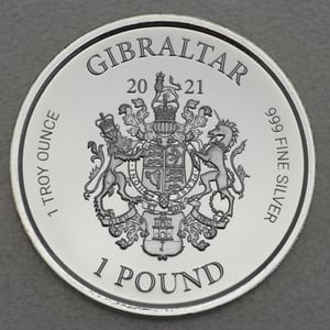 Silbermünze 1oz "Lady Justice" 2021 (Gibraltar) - Miniaturansicht 2