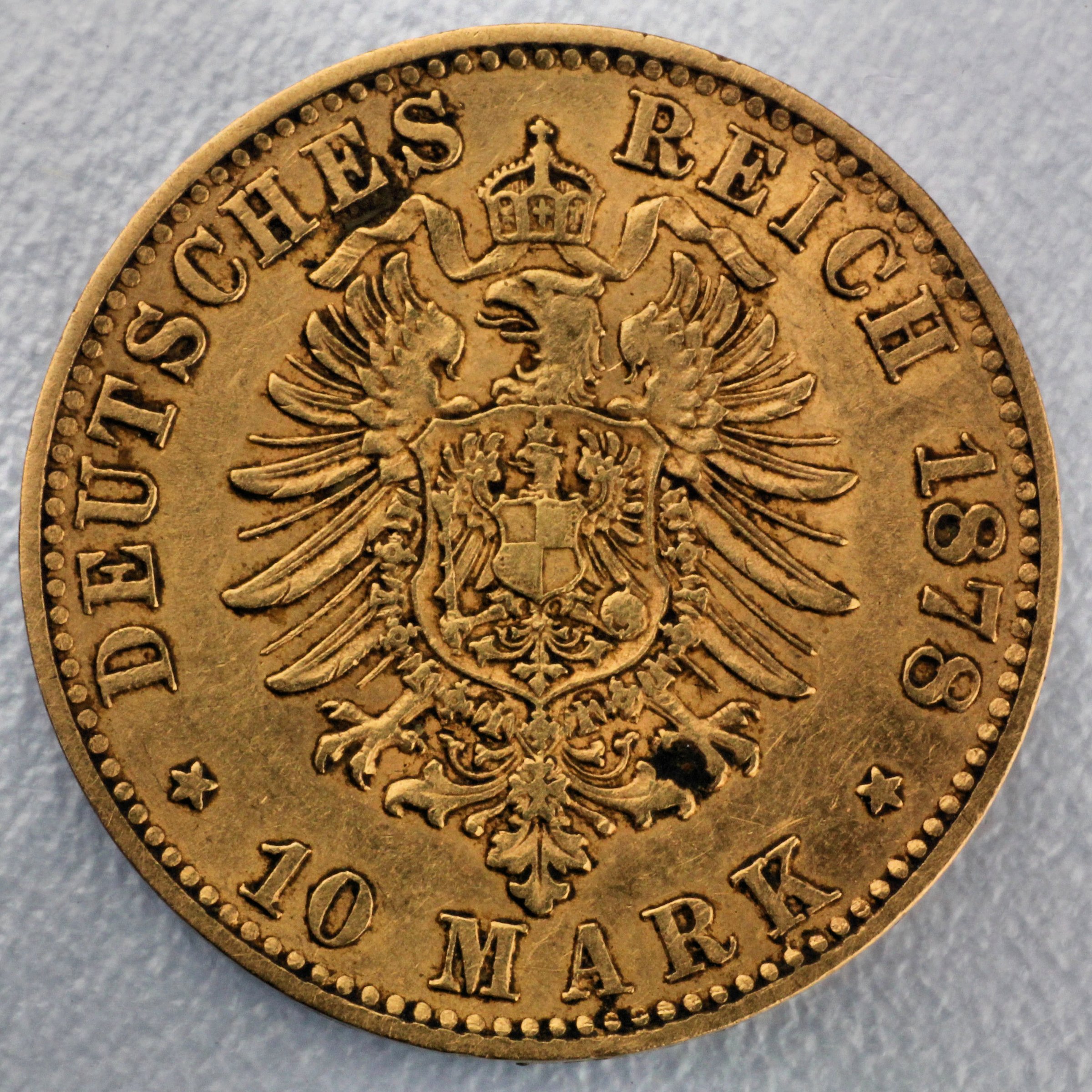 Goldmünze 10 Mark "Karl" (Württemberg) - Detailansicht 1