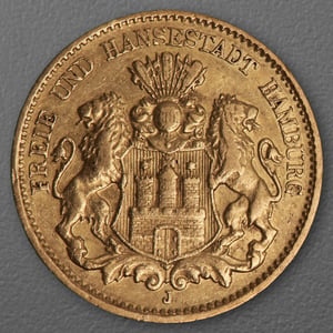 Goldmünze 10 Mark "Stadtwappen Hamburg" 1896-J J.211 (Hamburg) - Hauptansicht