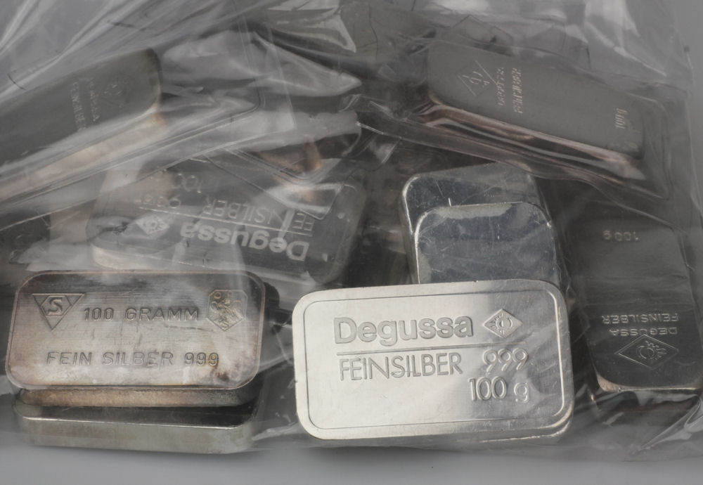 JUNK-Silberbarren 15x 100g Ag (Junk-Bag) - Detailansicht 1
