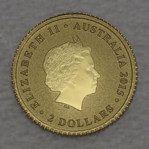 Goldmünze 0,5g "Wedge-tailed Eagle" 2015 Mini Gold Coin (Australien) - Miniaturansicht 2