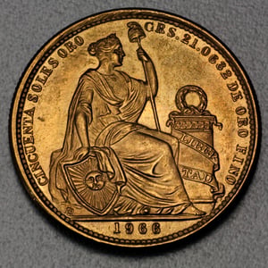 Goldmünze 50 Soles "Liberty" (Peru) - Hauptansicht