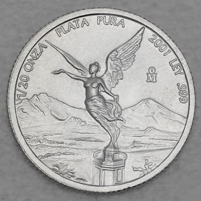 Silbermünze 1/20oz "Libertad" 2001 (Mexiko) - Miniaturansicht 1