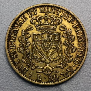 Goldmünze 20 Lire "Karl Felix-Sardinien" (Italien) - Miniaturansicht 4