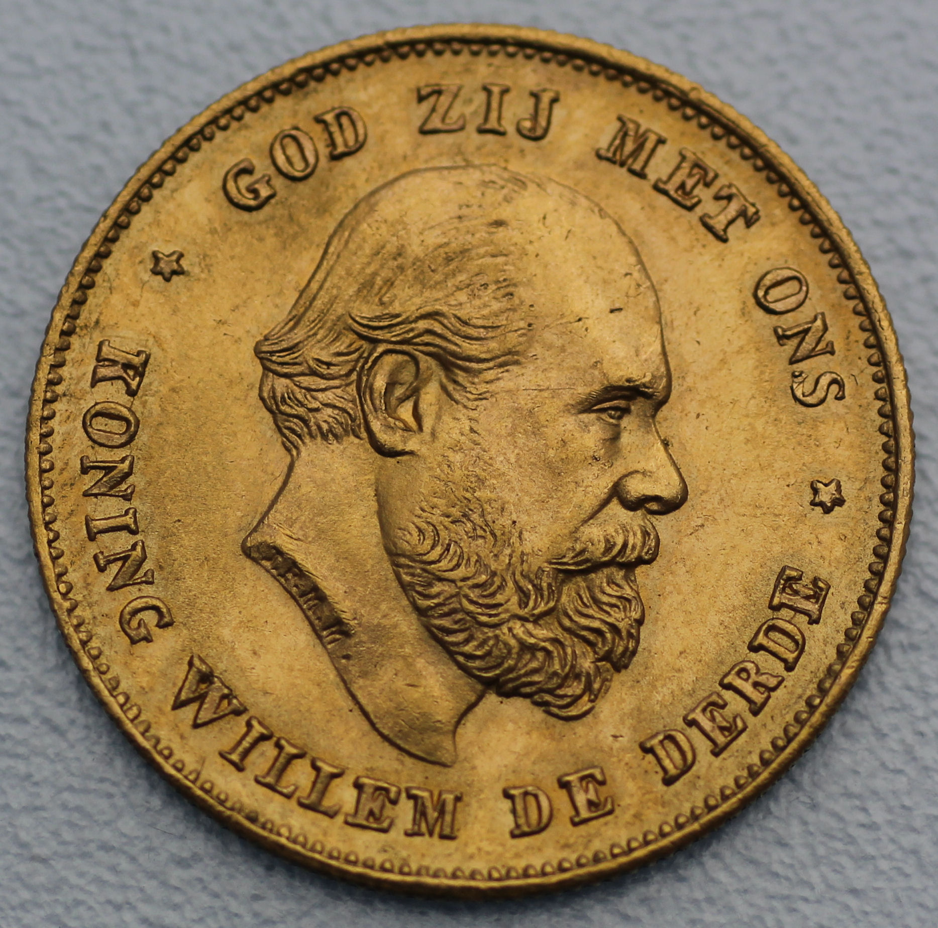Goldmünze 10 Gulden "Willem III." verschiedene Jahrgänge (Niederlande) - Hauptansicht