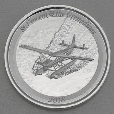 Silbermünze 1oz "Seaplane" 2018 Eastern Caribbean 8 (St. Vincent & die Grenadinen) - Miniaturansicht 1
