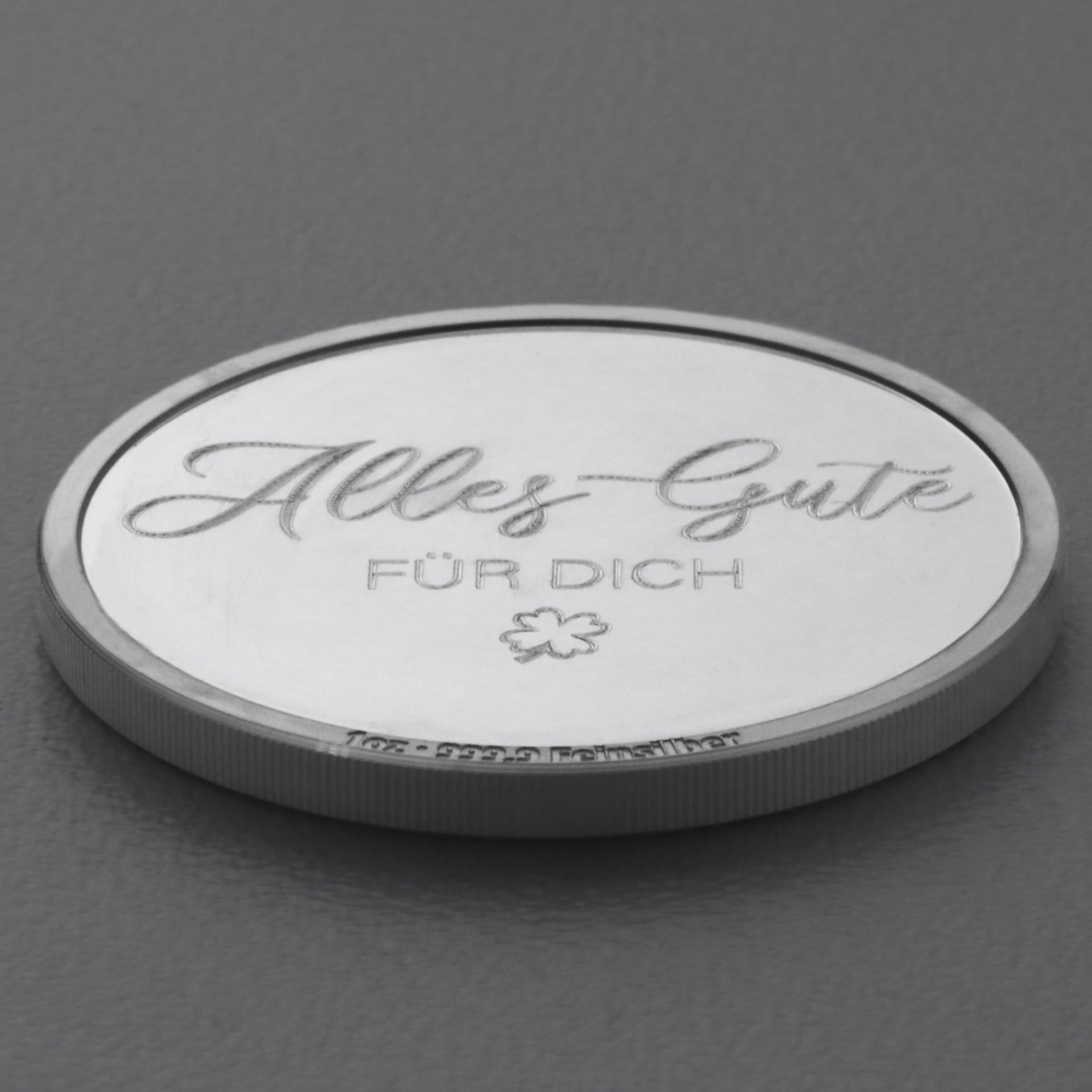 Silbermedaille 1oz "Alles Gute" Gravurmedaille - Detailansicht 2