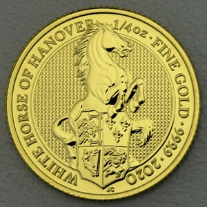 Goldmünze 1/4oz "White Horse of Hanover" 2020 The Queen s Beasts (Großbritannien) - Hauptansicht
