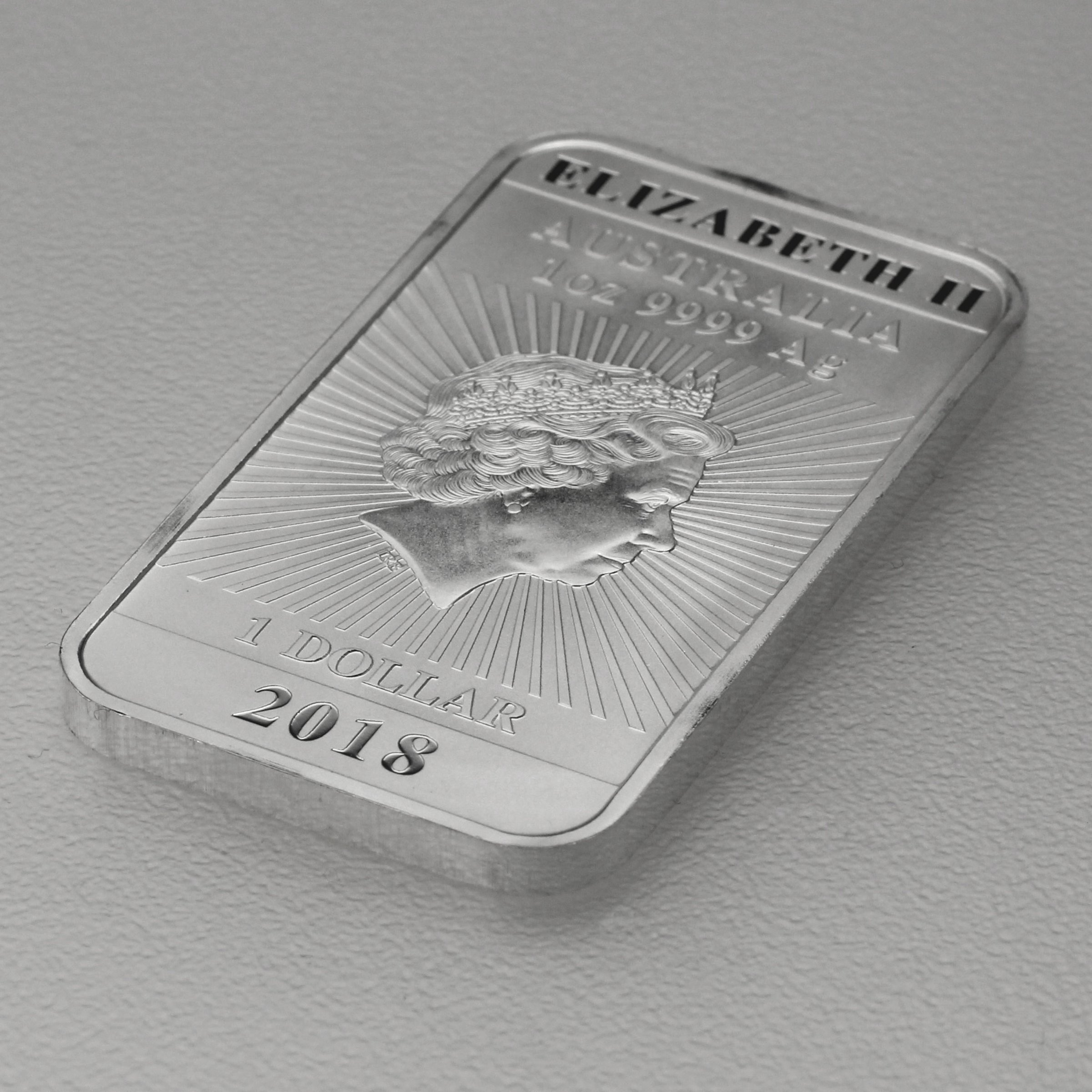 Silber Münzbarren 1oz "Rectangular Dragon" 2018 (Australien) - Detailansicht 3