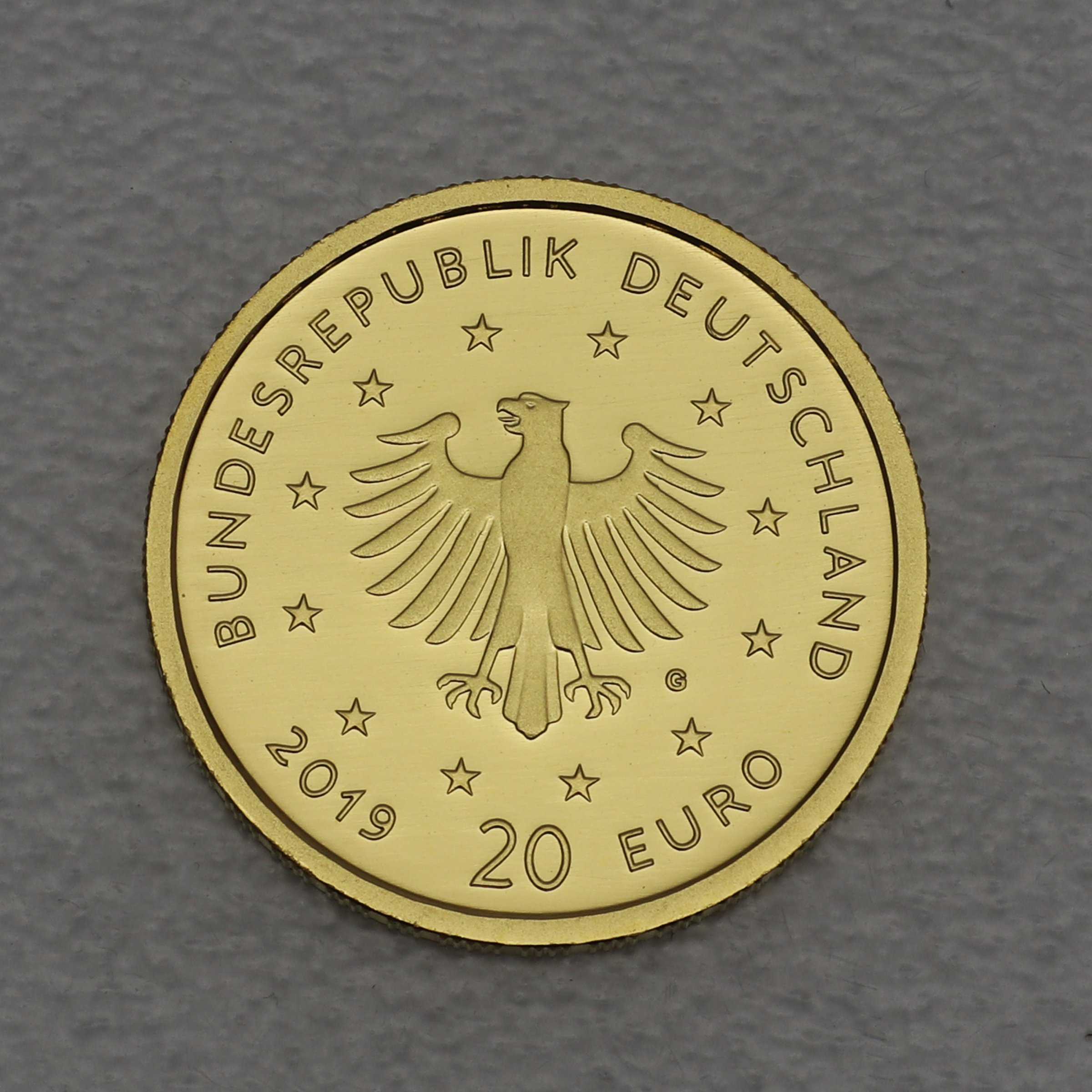 Goldmünze 20 Euro "Wanderfalke" 2019 Heimische Vögel (Deutschland) - Detailansicht 1