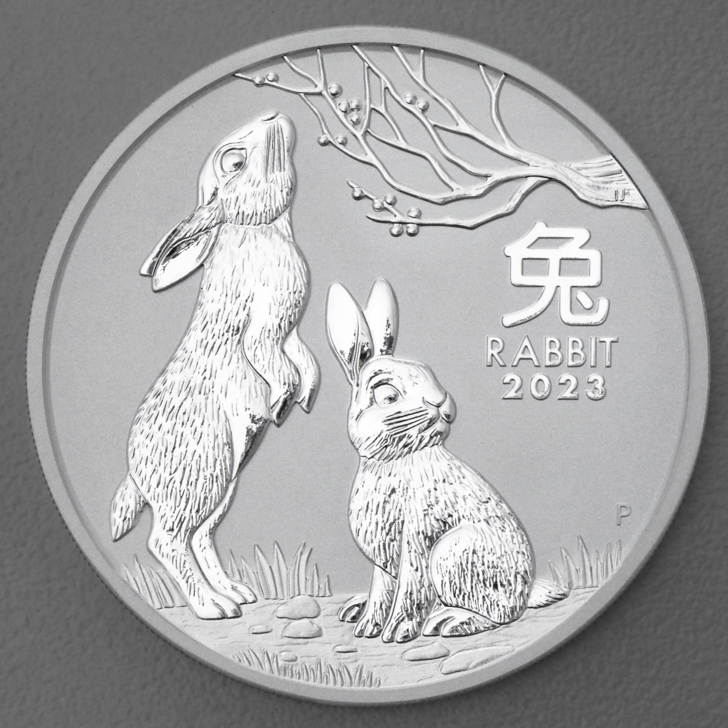 Silbermünze 2oz "Hase" 2023 Lunar III – Year of the Rabbit diff. (Australien) - Hauptansicht