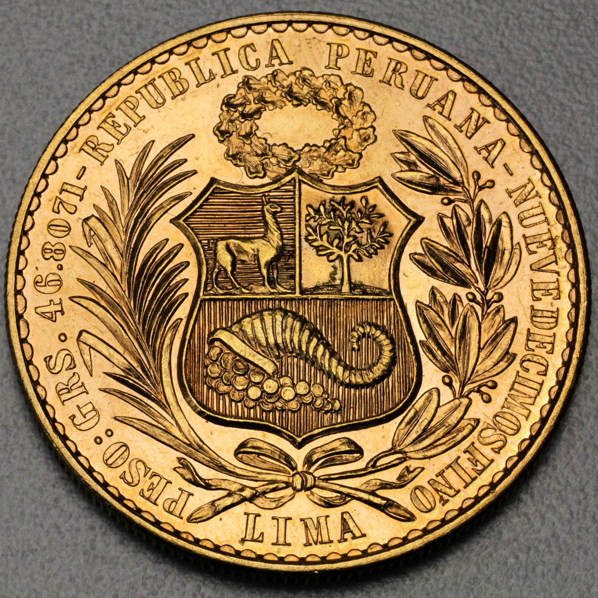 Goldmünze 100 Soles (Peru) - Hauptansicht