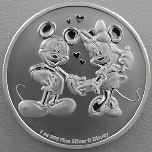 Silbermünze 1oz "Mickey & Minnie" 2020 Disney (Niue) - Hauptansicht