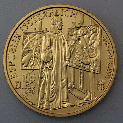 Goldmünze 100 Euro "Malerei" 2003 Kunstschätze Österreichs (Österreich) - Miniaturansicht 2
