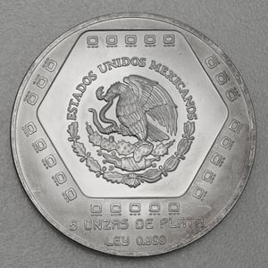 Silbermünze 5oz "Pyramide Castillo" 1994 Präkolumbische Kulturen – Maya (Mexiko) - Miniaturansicht 2