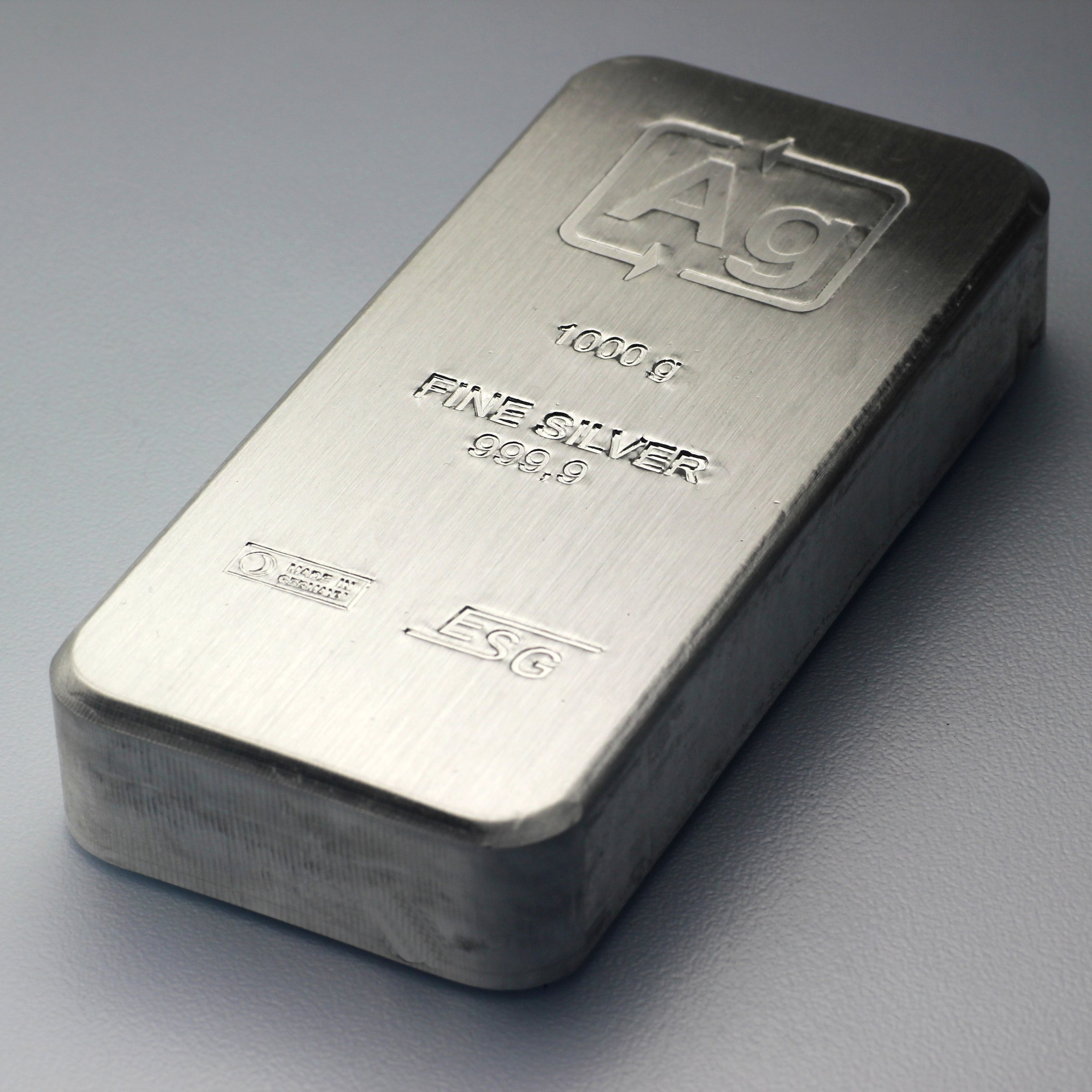 Silberbarren 1kg (Ag), Strangguss - Detailansicht 2