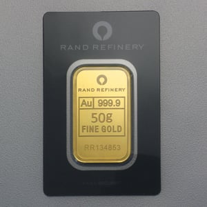 Goldbarren 50g Rand Refinery "Elefanten-Motiv" - Hauptansicht
