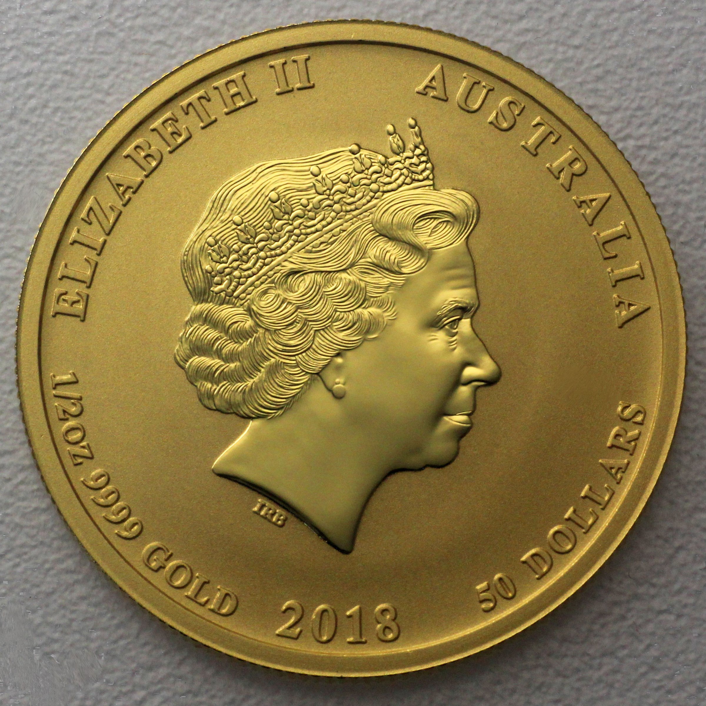 Goldmünze 1/2oz "Hund" 2018 Lunar II – Year of the Dog (Australien) - Detailansicht 1