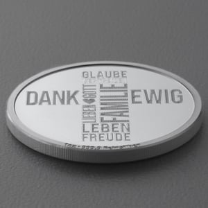 Silbermedaille 1oz "Wortkreuz" Gravurmedaille - Miniaturansicht 3