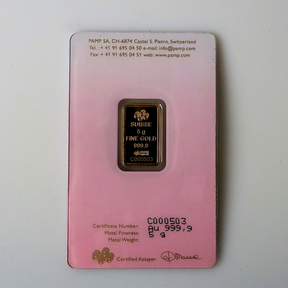 Goldbarren 5g PAMP "Love Always" - Detailansicht 2