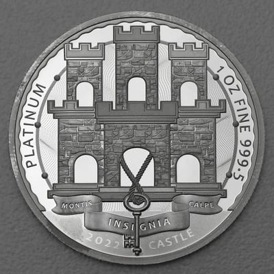 Platinmünze 1oz "Schloss Montis Calpe 2022" (Gibraltar) - Miniaturansicht 1