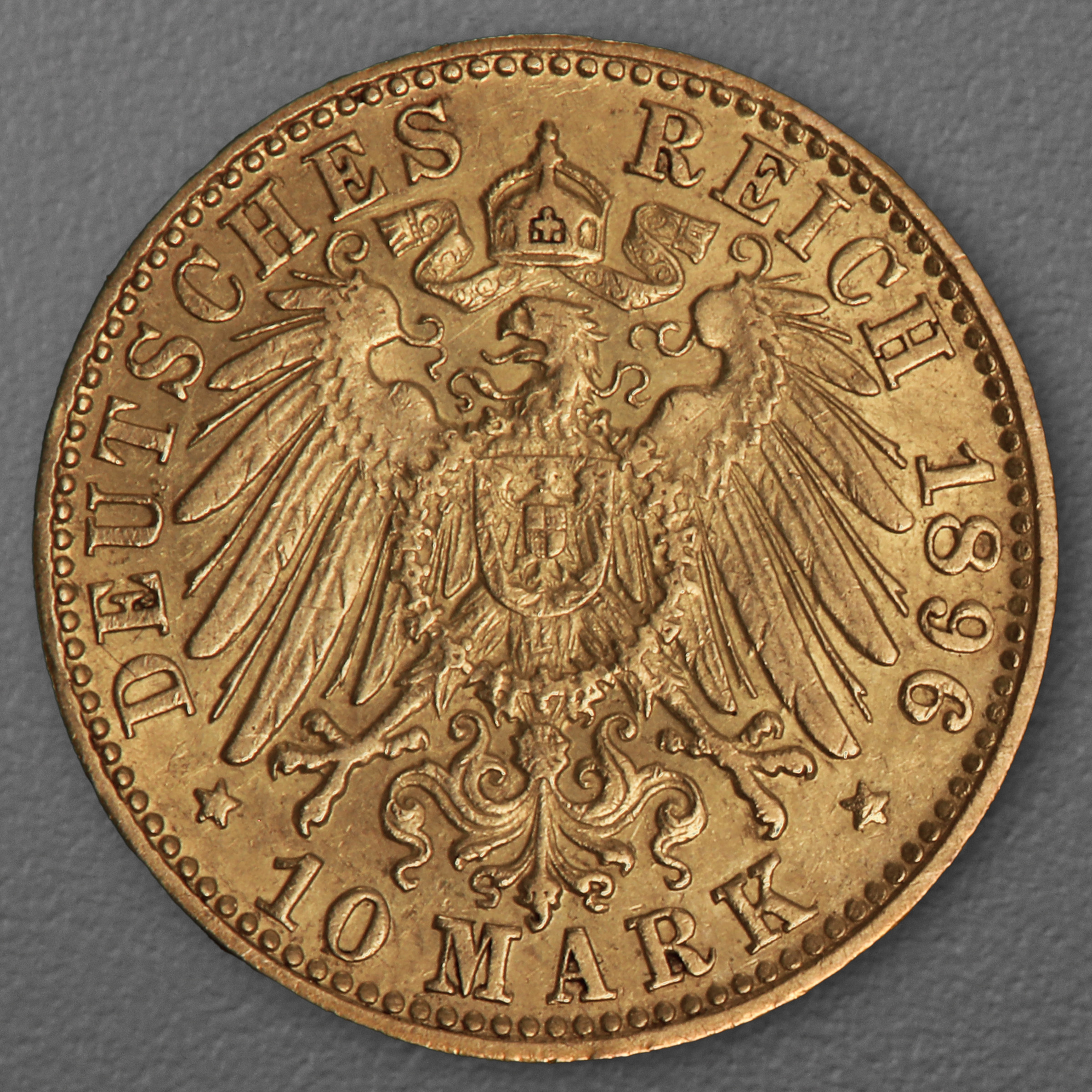 Goldmünze 10 Mark "Stadtwappen Hamburg" 1896-J J.211 (Hamburg) - Detailansicht 1