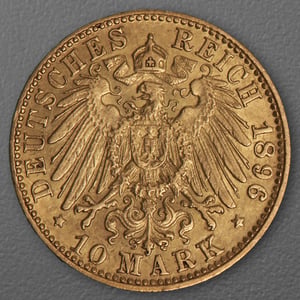 Goldmünze 10 Mark "Stadtwappen Hamburg" 1896-J J.211 (Hamburg) - Miniaturansicht 2