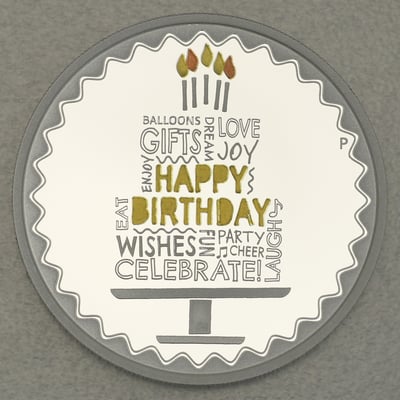 Silbermünze 1oz "Happy Birthday" 2021 (PP/kol.) (Australien) - Miniaturansicht 1