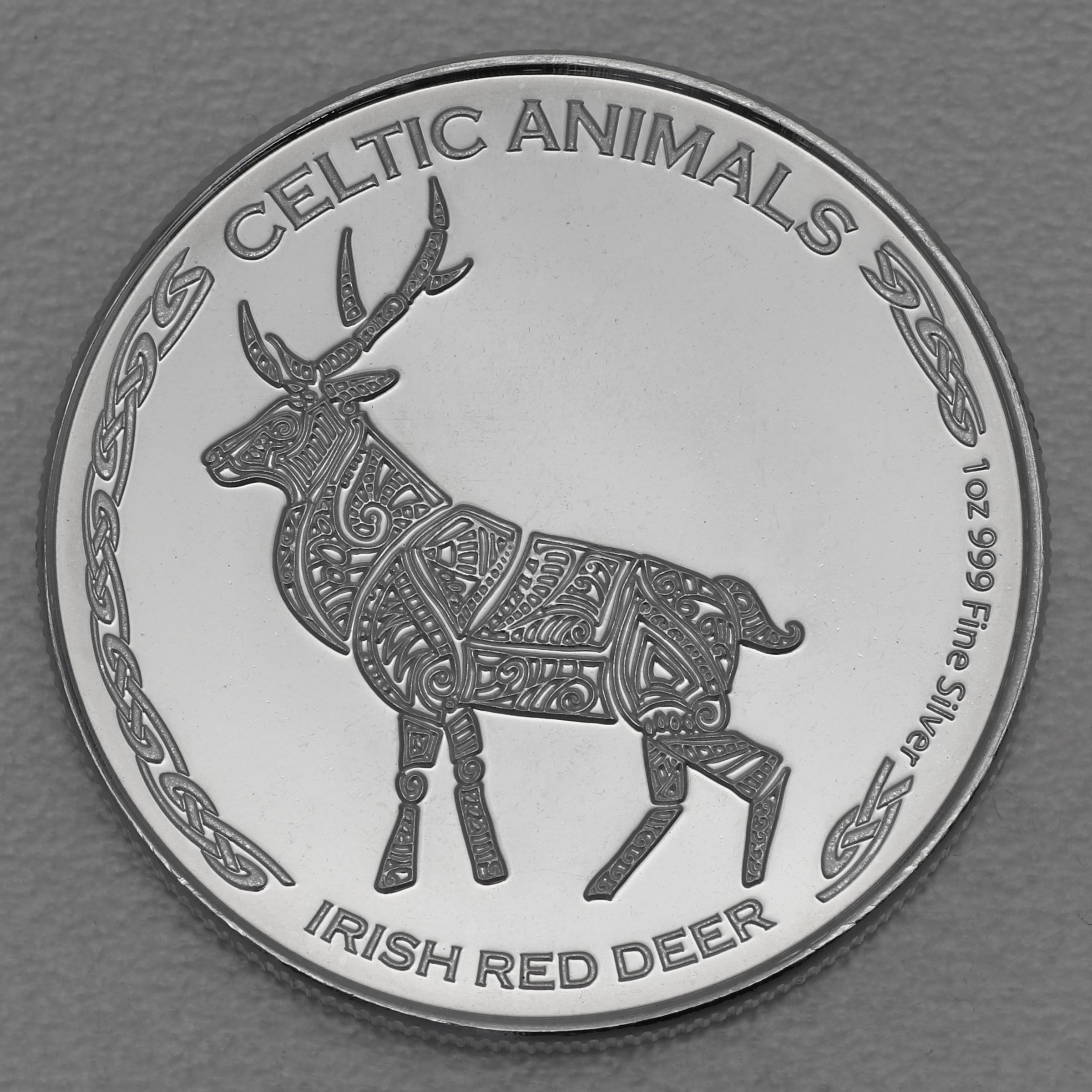 Silbermünze 1oz "Irish Red Deer" 2019 Celtic Animals (Tschad) - Hauptansicht