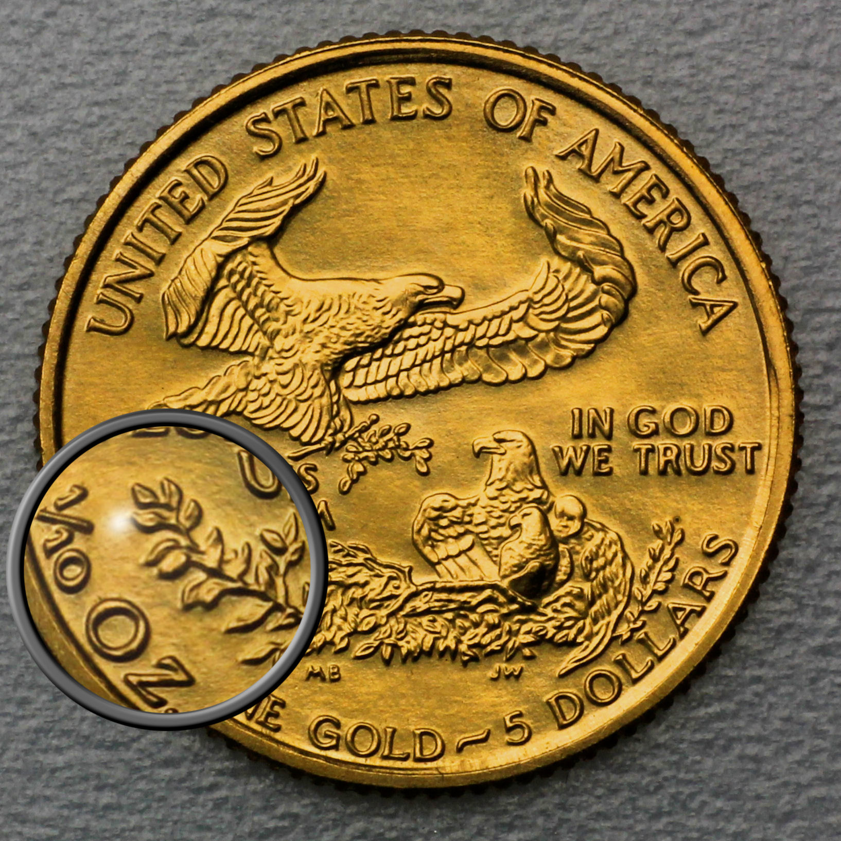 Goldmünze 1/10oz "American Eagle" versch. Jahrg. (USA) - Detailansicht 2